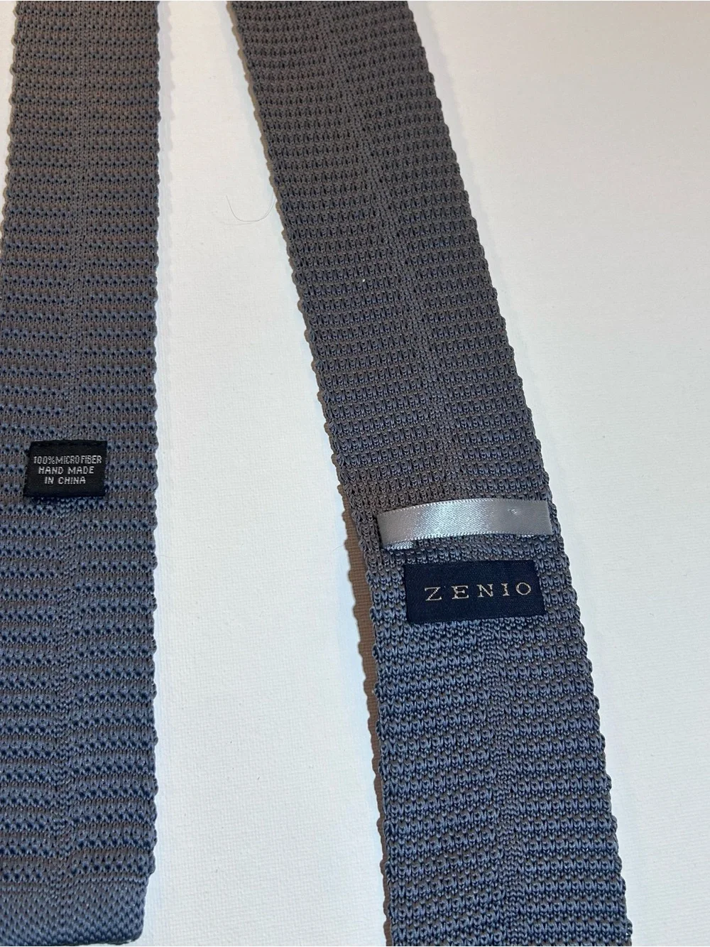 Light Gray Knit Men's Stretch Belt